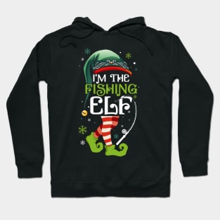 The Fishing Elf Christmas Party Elf Hoodie